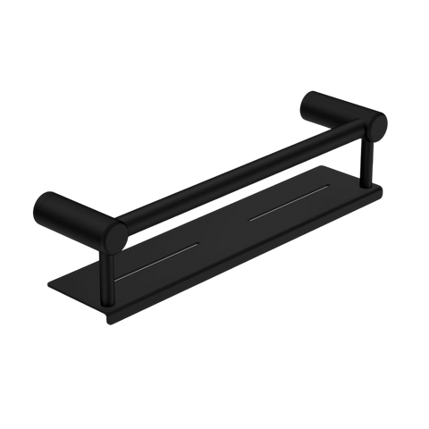 Accessories Nero Mecca Care 25mm Grab Rail With Shelf Colour: Matte Black Size: 450mm Place & Palette