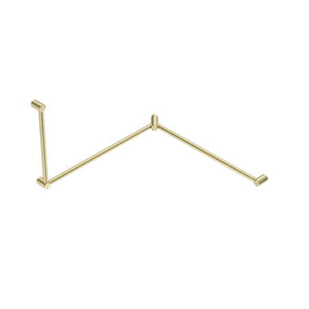 Accessories Nero Mecca Care 32mm DDA Toilet Grab Rail Set 90 Degree Continuous Colour: Brushed Gold Place & Palette