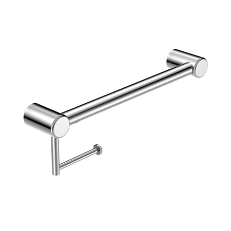 Accessories Nero Mecca Care 32mm Grab Rail With Toilet Roll Holder Colour: Chrome Place & Palette