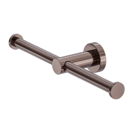 Accessories Nero Mecca Double Toilet Roll Holder Colour: Brushed Bronze Place & Palette