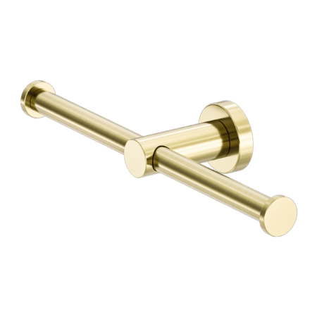 Accessories Nero Mecca Double Toilet Roll Holder Colour: Brushed Gold Place & Palette