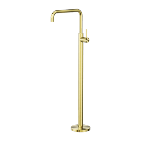 Tapware Nero Mecca Freestanding Bath Mixer - Square Shape Colour: Brushed Gold Place & Palette