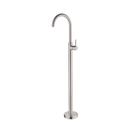 Tapware Nero Mecca Freestanding Bath Mixer Colour: Brushed Nickel Place & Palette