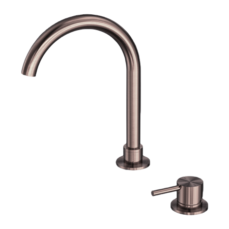 Tapware Nero Mecca Hob Basin Mixer Round Swivel Spout Colour: Brushed Bronze Place & Palette
