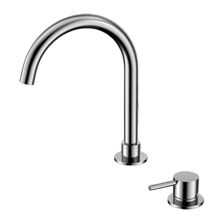 Tapware Nero Mecca Hob Basin Mixer Round Swivel Spout Colour: Chrome Place & Palette
