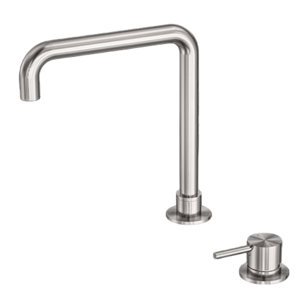 Tapware Nero Mecca Hob Basin Mixer Square Swivel Spout Colour: Brushed Nickel Place & Palette