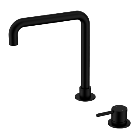 Tapware Nero Mecca Hob Basin Mixer Square Swivel Spout Colour: Matte Black Place & Palette