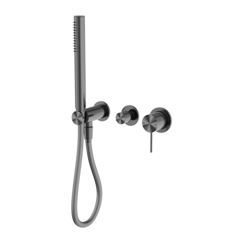 Showers Nero Mecca Shower Mixer Divertor System Separate Back Plate Colour: Gun Metal Place & Palette