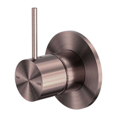 Showers Nero Mecca Shower Mixer Handle Up 80mm Plate Colour: Brushed Bronze Place & Palette