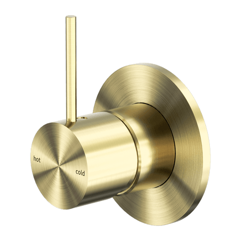 Showers Nero Mecca Shower Mixer Handle Up 80mm Plate Colour: Brushed Gold Place & Palette
