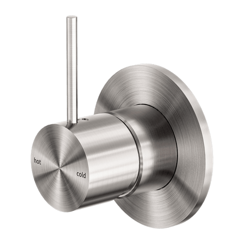 Showers Nero Mecca Shower Mixer Handle Up 80mm Plate Colour: Brushed Nickel Place & Palette