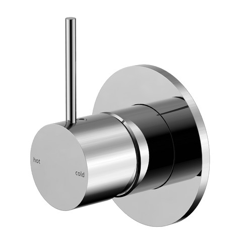 Showers Nero Mecca Shower Mixer Handle Up 80mm Plate Colour: Chrome Place & Palette