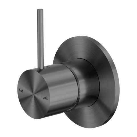 Showers Nero Mecca Shower Mixer Handle Up 80mm Plate Colour: Gun Metal Place & Palette