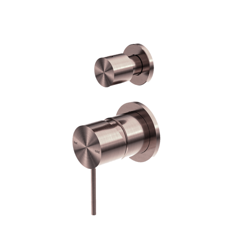 Showers Nero Mecca Shower Mixer With Divertor Separate Back Plate Colour: Brushed Bronze Place & Palette