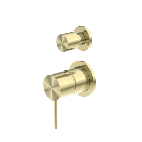 Showers Nero Mecca Shower Mixer With Divertor Separate Back Plate Colour: Brushed Gold Place & Palette