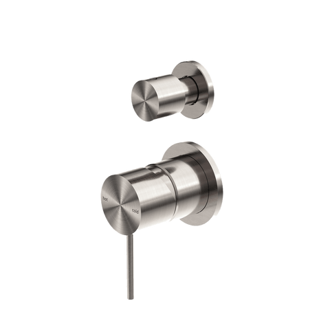 Showers Nero Mecca Shower Mixer With Divertor Separate Back Plate Colour: Brushed Nickel Place & Palette