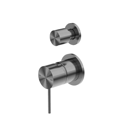 Showers Nero Mecca Shower Mixer With Divertor Separate Back Plate Colour: Gun Metal Place & Palette