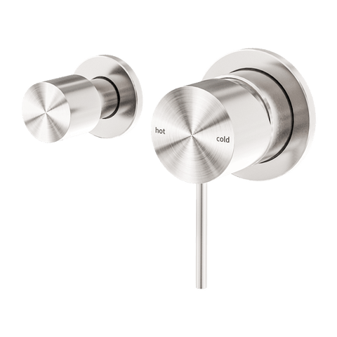 Showers Nero Mecca Shower Mixer With Horizontal 2 Way Divertor Colour: Brushed Nickel Place & Palette