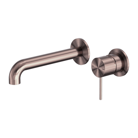 Tapware Nero Mecca Wall Basin/Bath Mixer Separate Back Plate Colour: Brushed Bronze Size: 120mm Place & Palette