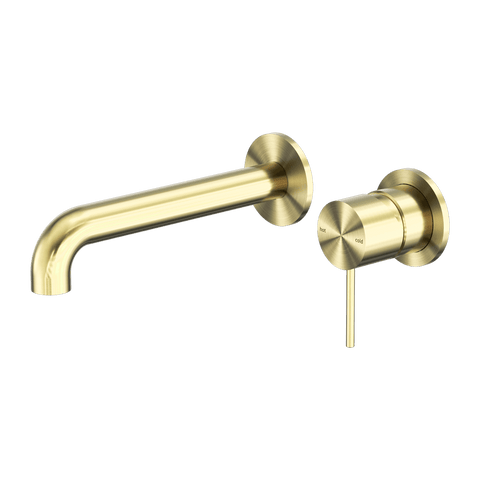 Tapware Nero Mecca Wall Basin/Bath Mixer Separate Back Plate Colour: Brushed Gold Size: 120mm Place & Palette