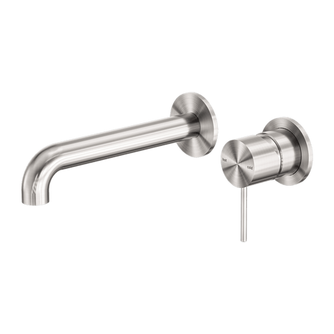 Tapware Nero Mecca Wall Basin/Bath Mixer Separate Back Plate Colour: Brushed Nickel Size: 120mm Place & Palette