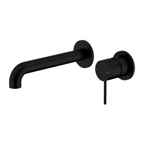 Tapware Nero Mecca Wall Basin/Bath Mixer Separate Back Plate Colour: Matte Black Size: 120mm Place & Palette
