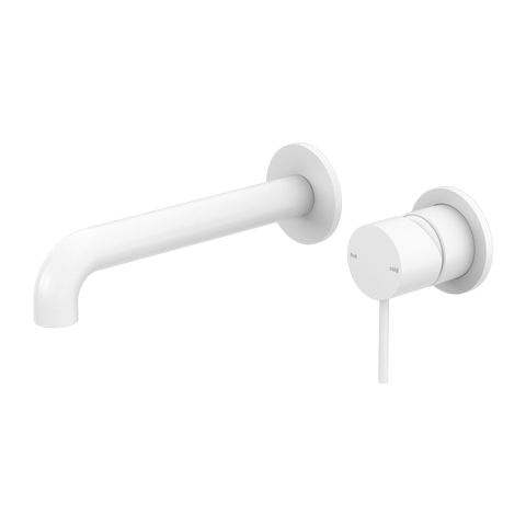 Tapware Nero Mecca Wall Basin/Bath Mixer Separate Back Plate Colour: Matte White Size: 120mm Place & Palette