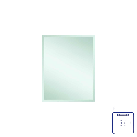 Mirrors Thermogroup Montana Rectangle 25mm Bevel Edge Mirror Style: Hangers Size: 600x750x14mm Place & Palette