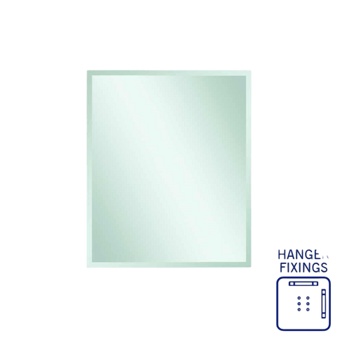 Mirrors Thermogroup Montana Rectangle 25mm Bevel Edge Mirror Style: Hangers Size: 900x750x14mm Place & Palette