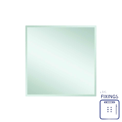 Mirrors Thermogroup Montana Rectangle 25mm Bevel Edge Mirror Style: Hangers Size: 900x900x14mm Place & Palette