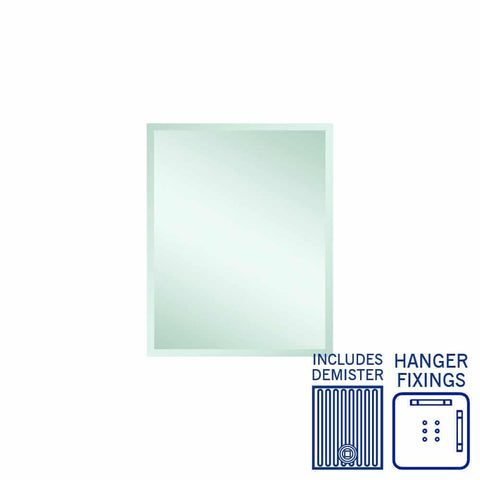 Mirrors Thermogroup Montana Rectangle 25mm Bevel Edge Mirror Style: Hangers and Demister Size: 600x750x14mm Place & Palette