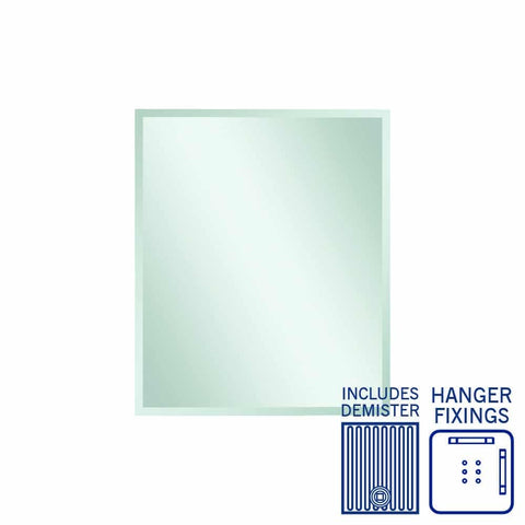 Mirrors Thermogroup Montana Rectangle 25mm Bevel Edge Mirror Style: Hangers and Demister Size: 900x750x14mm Place & Palette