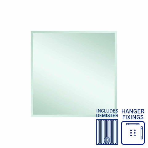 Mirrors Thermogroup Montana Rectangle 25mm Bevel Edge Mirror Style: Hangers and Demister Size: 900x900x14mm Place & Palette