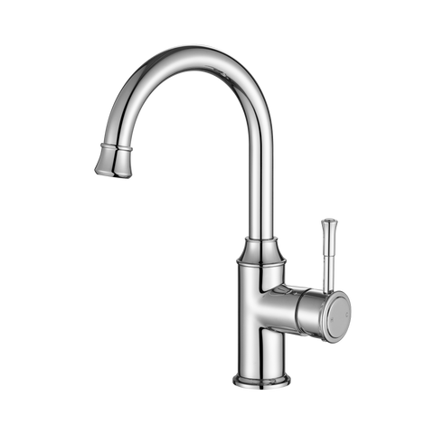 Tapware Modern National Montpellier Basin Set - High Rise Gooseneck Colour: Electroplated Chrome Place & Palette