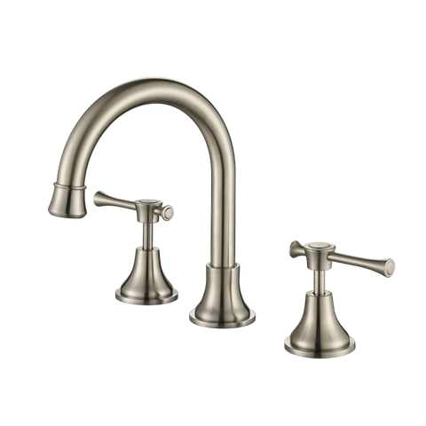 Tapware Modern National Montpellier Basin Set Colour: Pvd Brushed Nickel Place & Palette