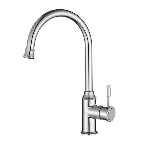 Tapware Modern National Montpellier Kitchen Mixer Shape: Gooseneck Colour: Electroplated Chrome Place & Palette