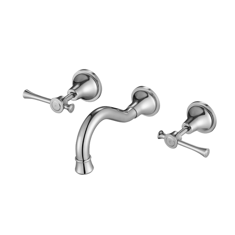 Tapware Modern National Montpellier Wall Spa & Sink Set Colour: Electroplated Chrome Place & Palette