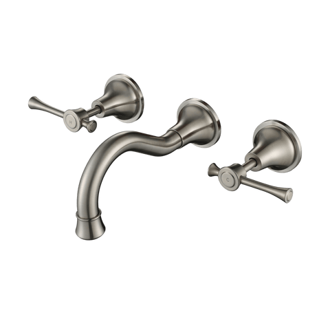Tapware Modern National Montpellier Wall Spa & Sink Set Colour: Pvd Brushed Nickel Place & Palette