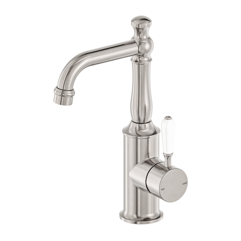 York Basin Mixer With White Porcelain Lever
