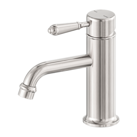 York Straight Basin Mixer With Metal Lever