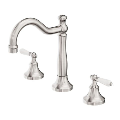 York Basin Set With White Porcelain Lever