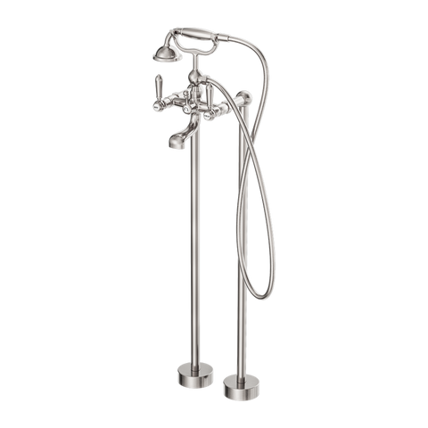 York Freestanding Bath Set With Metal Hand Shower