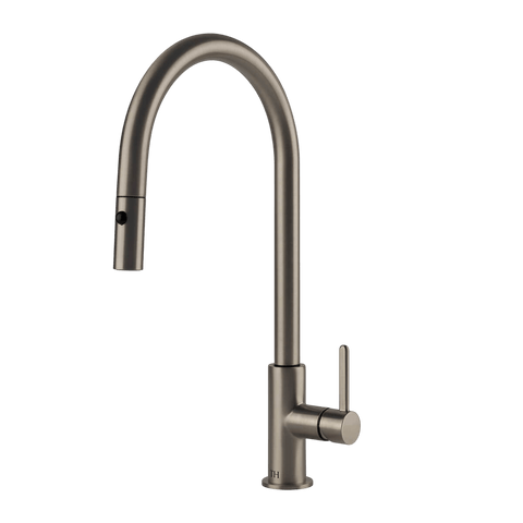 Tapware Turner Hastings Naples Pull Out Sink Mixer Colour: Brushed Nickel Place & Palette