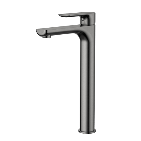 Tapware Modern National Nova Basin Mixer Style: High Rise Colour: Electroplated Gunmetal Place & Palette