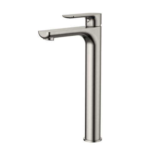 Tapware Modern National Nova Basin Mixer Style: High Rise Colour: Pvd Brushed Nickel Place & Palette