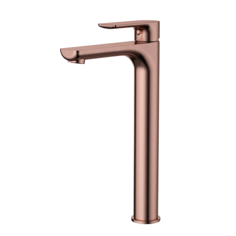 Tapware Modern National Nova Basin Mixer Style: High Rise Colour: Pvd Champagne Place & Palette