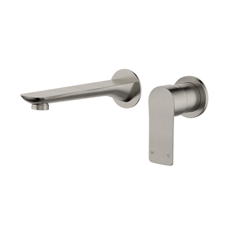 Tapware Modern National Nova Wall Combination Colour: Pvd Brushed Nickel Place & Palette