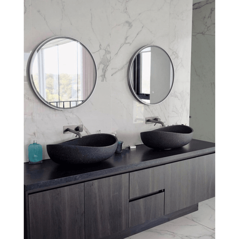 Basins Pietra Bianca Onda Basin Colour: Malibu Solid Place & Palette
