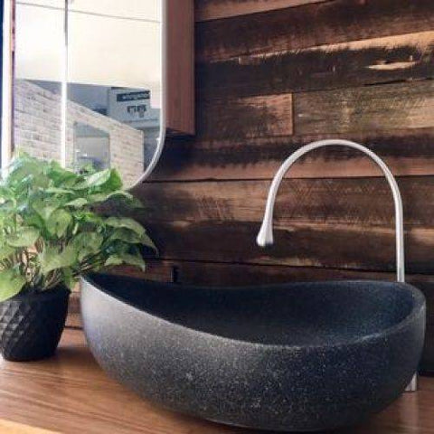 Basins Pietra Bianca Onda Basin Colour: Malibu Solid Place & Palette