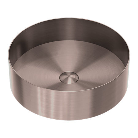 Basins Nero Opal Round Stainless Steel Basin Colour: Brushed Bronze Place & Palette